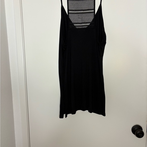 Old Navy Black Tank Top with Mesh Detail - Picture 2 of 2